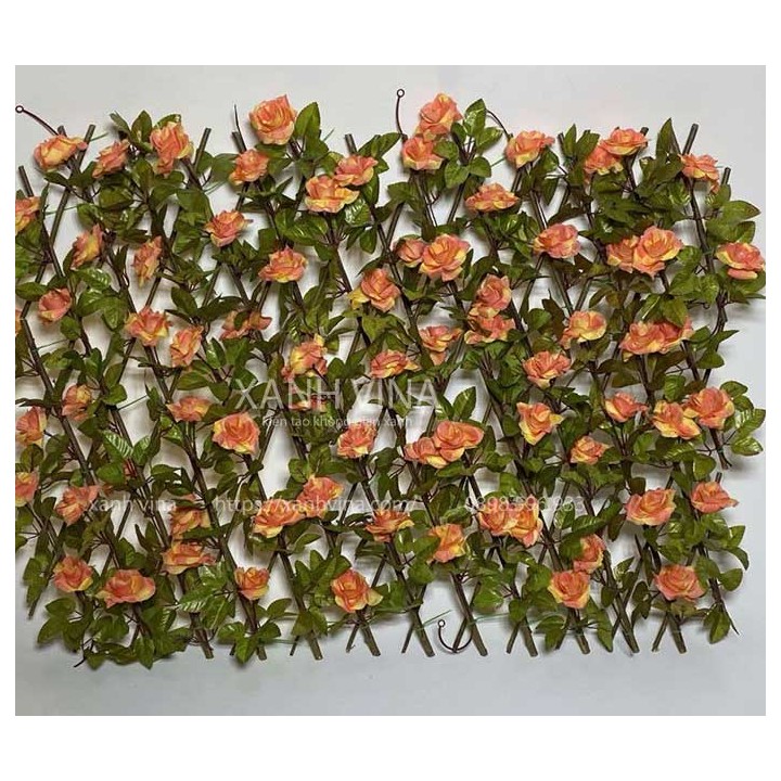 Hàng rào hoa lá giả 